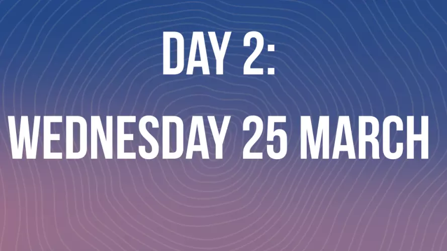 Day 2 programme graphic