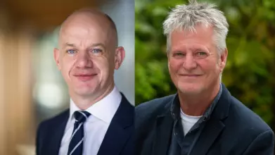 Side-by-side profile shots of Paul Chapman and Steve Strand.