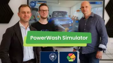 Prof Andrew Przblyski alongside James Butlin and Chris Mehers from FuturLab