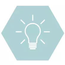Light green hexagon icon