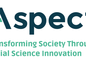 aspect logo with tag line "transforming society through social science innovation"