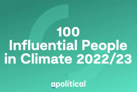 100 most influential people in climate 2022/23 apolitical